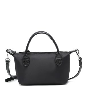 Two Tone Top Handle Crossbody Bag with Zip Closure - Image 17