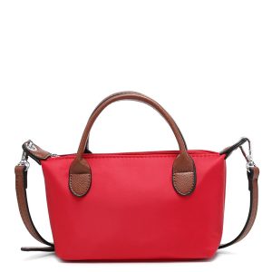 Two Tone Top Handle Crossbody Bag with Zip Closure - Image 15
