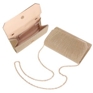 Glamorous Shimmering Envelope Evening Clutch Bag Purse - Image 3