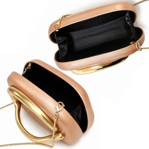 Elegant Sculptural Minaudiere Evening Clutch Bag Purse - Image 3