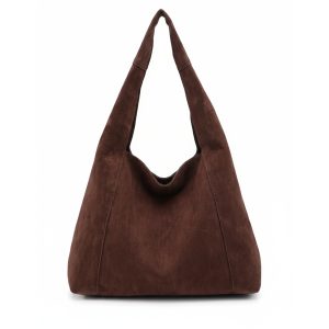 Slouchy Hobo Shoulder Bag with Matching Zip Pouch Set - Image 9