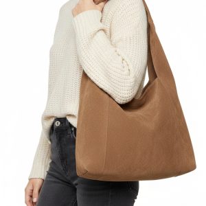 Slouchy Hobo Shoulder Bag with Matching Zip Pouch Set - Image 3