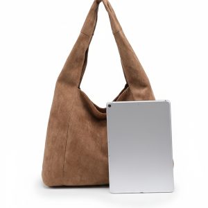 Slouchy Hobo Shoulder Bag with Matching Zip Pouch Set - Image 4