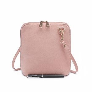 Compact Crossbody Bag with Dual Zipper Closure - Image 1