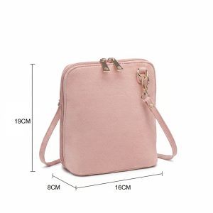 Compact Crossbody Bag with Dual Zipper Closure - Image 2