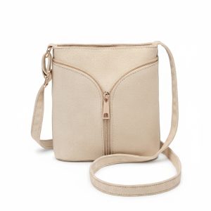 Compact Crossbody Bag with Decorative Zip Detail - Image 9
