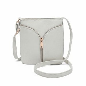 Compact Crossbody Bag with Decorative Zip Detail - Image 11