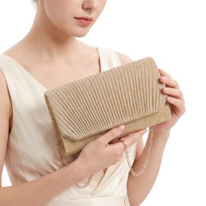 Glamorous Shimmering Envelope Evening Clutch Bag Purse - Image 4