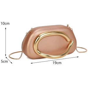 Elegant Sculptural Minaudiere Evening Clutch Bag Purse - Image 2