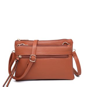 Multi Compartment Crossbody Bag with Zip Pockets - Image 1