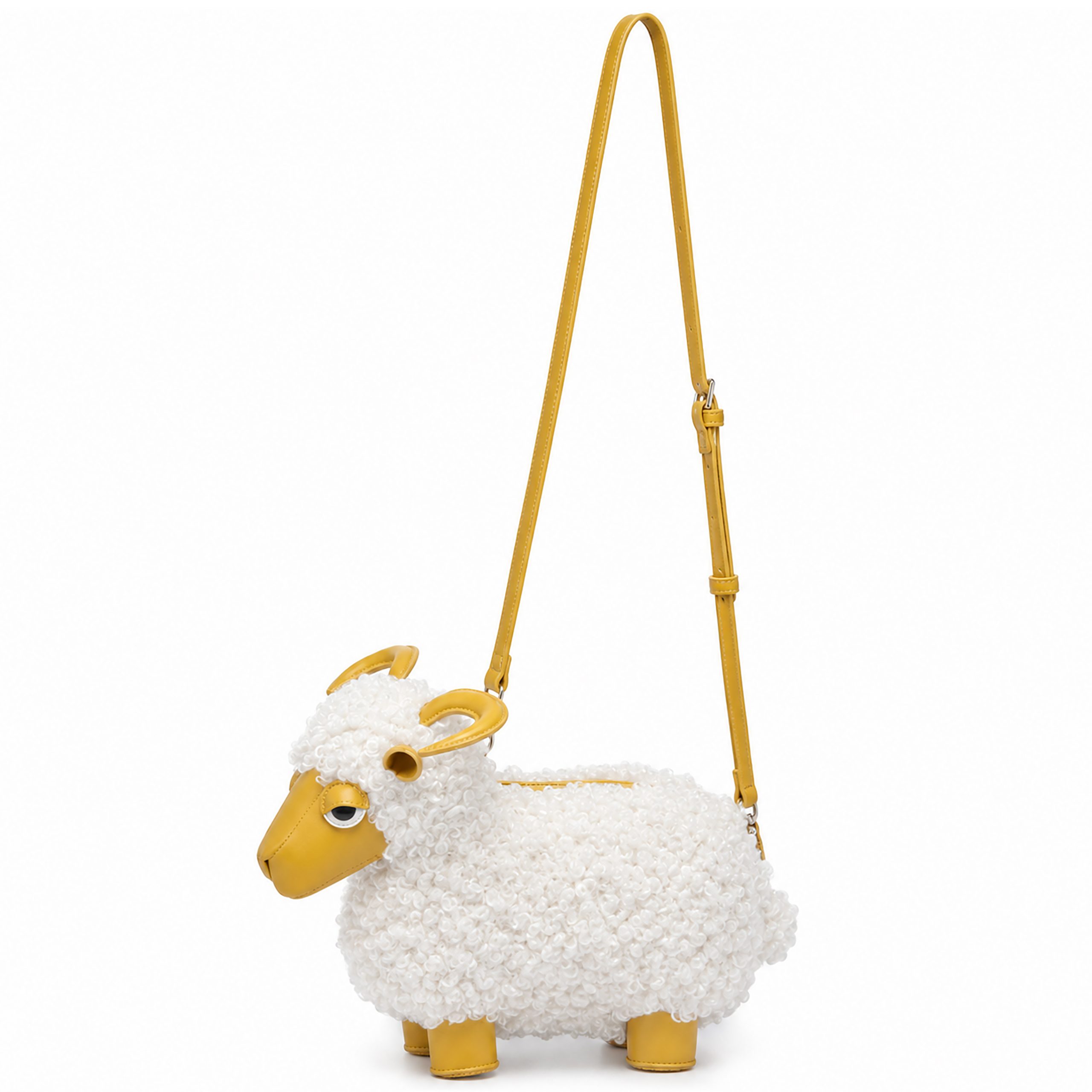 Fluffy Soft Fleece Sheep Novelty Crossbody Bag Purse