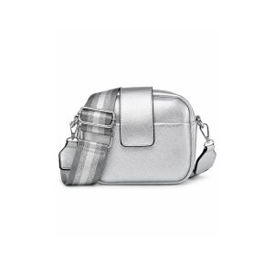 Compact Camera Crossbody Bag with Wide Patterned Strap - Image 13