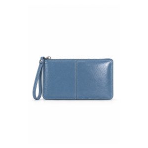 Glossy Textured Wristlet Purse Bag with Zip Closure - Image 18