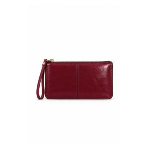 Glossy Textured Wristlet Purse Bag with Zip Closure - Image 9