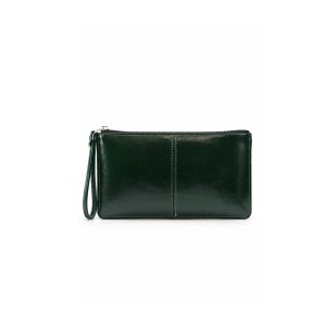 Glossy Textured Wristlet Purse Bag with Zip Closure - Image 5
