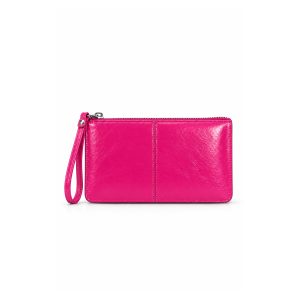 Glossy Textured Wristlet Purse Bag with Zip Closure - Image 25