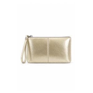 Glossy Textured Wristlet Purse Bag with Zip Closure - Image 17