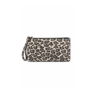 Glossy Textured Wristlet Purse Bag with Zip Closure - Image 7