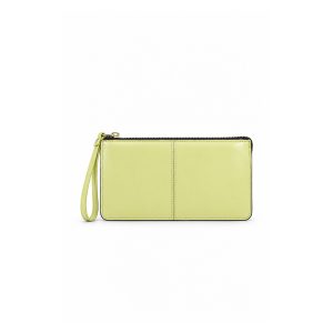 Glossy Textured Wristlet Purse Bag with Zip Closure - Image 8