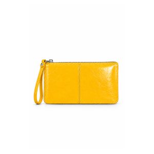 Glossy Textured Wristlet Purse Bag with Zip Closure - Image 22