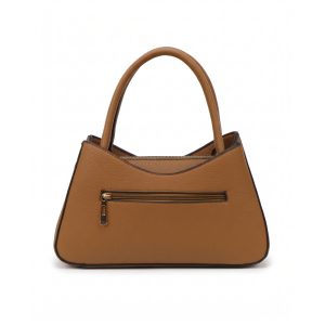 Multi-Pocket Hobo Shoulder Bag with Padlock and Zip Detail - Image 5