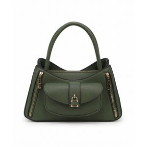 Multi-Pocket Hobo Shoulder Bag with Padlock and Zip Detail - Image 12