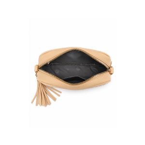 Houndstooth Crossbody Camera Bag with Tassel Charm - Image 5