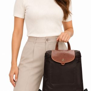 Classic Flap Backpack Bag with Adjustable Shoulder Straps - Image 3