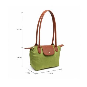 Suede-Look Mini Tote Bag with Contrast Flap & Zip Closure - Image 2