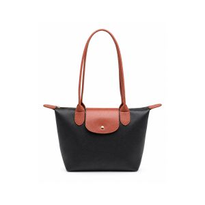 Colorblock Tote Shoulder Bag with Zip Closure & Flap Detail - Image 7