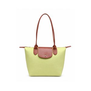 Colorblock Tote Shoulder Bag with Zip Closure & Flap Detail - Image 10