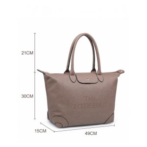 Spacious Multi Compartment Tote Bag with Crossbody Strap - Image 2